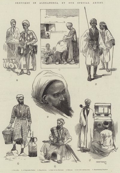 Szkice w Aleksandrii autorstwa Charles Auguste Loye